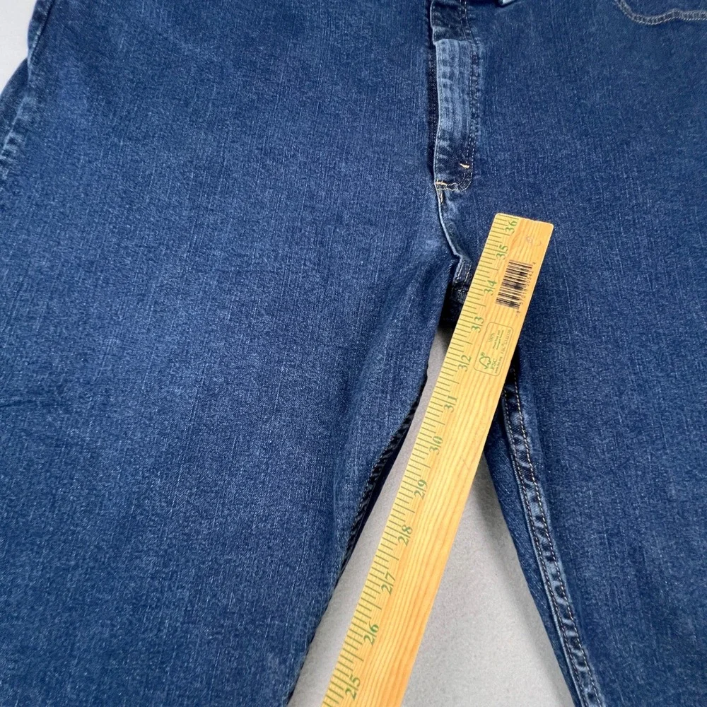 Wrangler Authentics Jeans Mens 48x34 Blue Comfort Flex Straight Leg Denim Casual